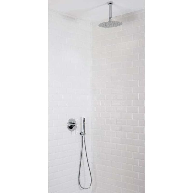 Colonne de douche encastrable plafond et ronde LOTO, complète avec mitigeur 2 fonctions, tuyauteries, MOHANO