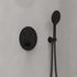 Kit de douche encastrable, mitigeur thermostatique bouton poussoir, Perugia PUSH noir